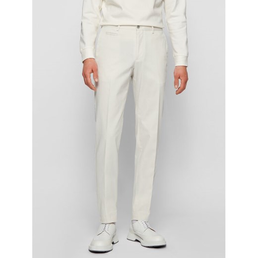 Boss Chinosy Broad1-W 50447070 Beżowy Slim Fit ze sklepu MODIVO w kategorii Spodnie męskie - zdjęcie 182712738