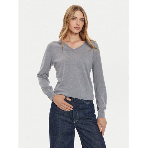 United Colors Of Benetton Sweter 11AHD401L Szary Regular Fit ze sklepu MODIVO w kategorii Swetry damskie - zdjęcie 182712786