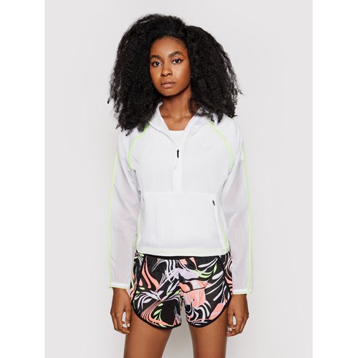 New Balance Bluza techniczna WJ01268 Biały Relaxed Fit ze sklepu MODIVO w kategorii Bluzy damskie - zdjęcie 182712826