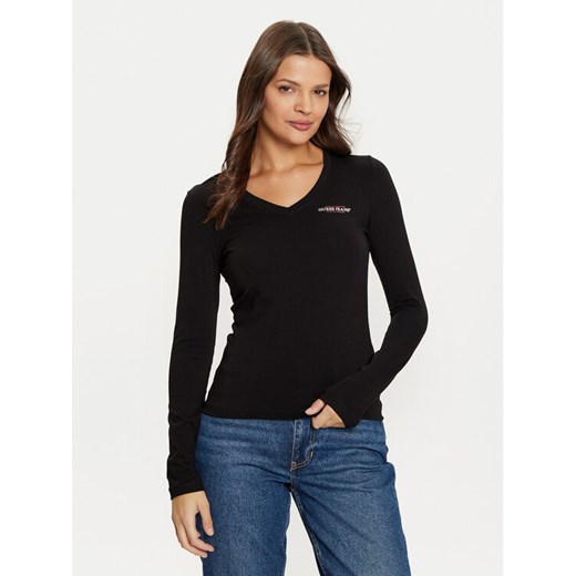 Guess Jeans Bluzka W4YI21 J1314 Czarny Slim Fit ze sklepu MODIVO w kategorii Bluzki damskie - zdjęcie 182712975