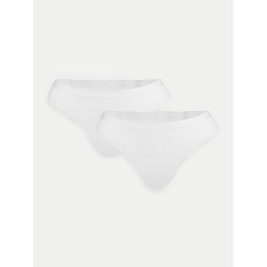 4F Komplet 2 par stringów 4FWMM00UPTSF026 Biały ze sklepu MODIVO w kategorii Majtki damskie - zdjęcie 182712998
