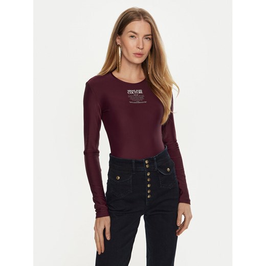 Versace Jeans Couture Body 77HAM221 Bordowy Slim Fit ze sklepu MODIVO w kategorii Bluzki damskie - zdjęcie 182713057