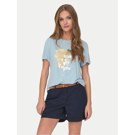 ONLY T-Shirt 15303212 Błękitny Regular Fit ze sklepu MODIVO w kategorii Bluzki damskie - zdjęcie 182713127