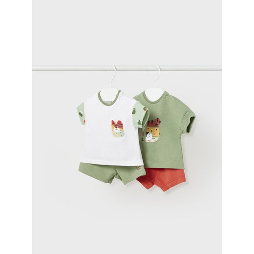 Mayoral Komplet 2 t-shirtów i spodenek 1629 Kolorowy Regular Fit ze sklepu MODIVO w kategorii Komplety niemowlęce - zdjęcie 182713139
