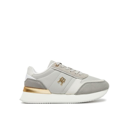 Tommy Hilfiger Sneakersy Th Fashion Runner FW0FW08475 Szary ze sklepu MODIVO w kategorii Buty sportowe damskie - zdjęcie 182713146