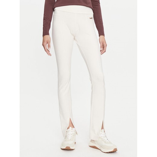 EA7 Emporio Armani Spodnie materiałowe 6DTP73 TJQFZ Écru Regular Fit ze sklepu MODIVO w kategorii Spodnie damskie - zdjęcie 182713185