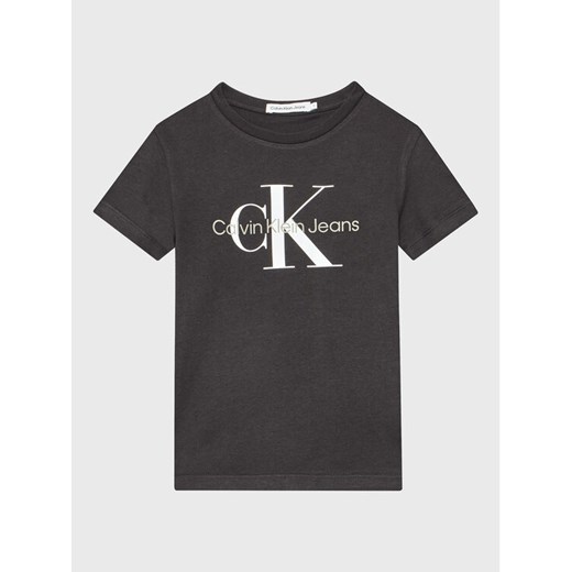 Calvin Klein Jeans T-Shirt Monogram Logo IU0IU00267 Czarny Regular Fit ze sklepu MODIVO w kategorii T-shirty chłopięce - zdjęcie 182713188