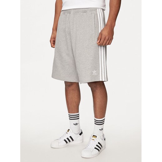 adidas Szorty sportowe adicolor 3-Stripes IU2340 Szary Regular Fit XXL MODIVO