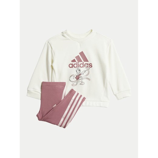 adidas Komplet bluza i legginsy Minnie and Daisy IZ2835 Różowy Regular Fit ze sklepu MODIVO w kategorii Komplety niemowlęce - zdjęcie 182713239
