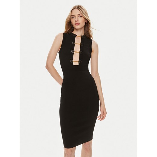 Elisabetta Franchi Sukienka koktajlowa AM-50S-41E3-V500 Czarny Slim Fit ze sklepu MODIVO w kategorii Sukienki - zdjęcie 182713278