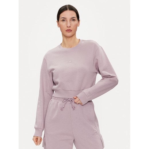 adidas Bluza All Szn Fleece IW1226 Fioletowy Regular Fit ze sklepu MODIVO w kategorii Bluzy damskie - zdjęcie 182713386