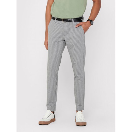 Only & Sons Chinosy Mark 22013727 Szary Slim Fit ze sklepu MODIVO w kategorii Spodnie męskie - zdjęcie 182713439