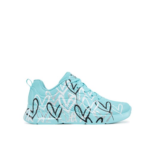 Skechers Sneakersy Uno Lite - Heart of Hearts 177977/TURQ Turkusowy ze sklepu MODIVO w kategorii Buty sportowe damskie - zdjęcie 182713448