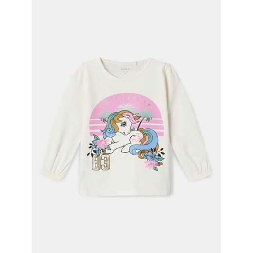 NAME IT Bluzka Josefine 13231886 Écru Regular Fit ze sklepu MODIVO w kategorii Bluzki dziewczęce - zdjęcie 182713577
