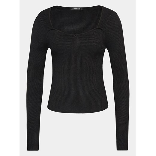 Gina Tricot Bluzka 21217 Czarny Slim Fit ze sklepu MODIVO w kategorii Bluzki damskie - zdjęcie 182713595
