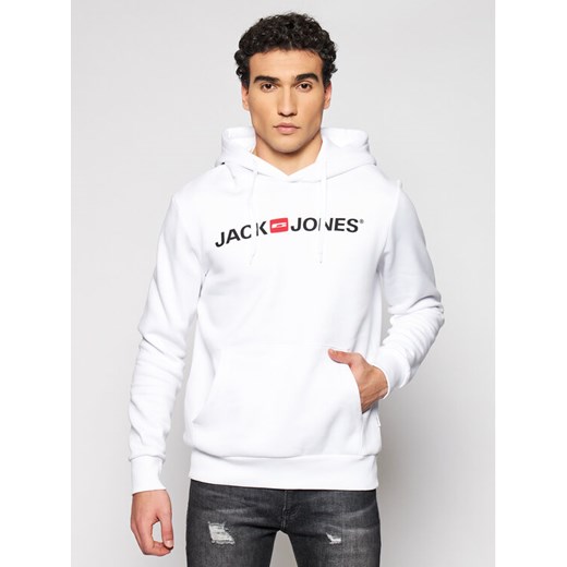 Jack&Jones Bluza Corp Old Logo 12137054 Biały Regular Fit ze sklepu MODIVO w kategorii Bluzy męskie - zdjęcie 182713627