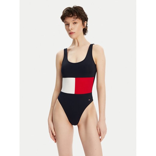 Tommy Hilfiger Strój kąpielowy UW0UW05853 Granatowy ze sklepu MODIVO w kategorii Stroje kąpielowe - zdjęcie 182713628