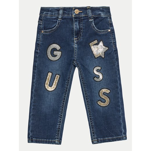Guess Jeansy K4BA04 D4CA0 Granatowy Regular Fit ze sklepu MODIVO w kategorii Spodnie i półśpiochy - zdjęcie 182713748