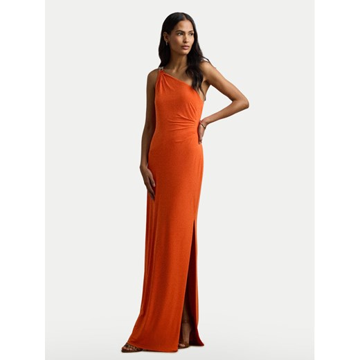 LAUREN RALPH LAUREN Sukienka wieczorowa 253751483033 Pomarańczowy Slim Fit ze sklepu MODIVO w kategorii Sukienki - zdjęcie 182713757