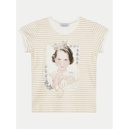 Mayoral T-Shirt 3010 Złoty Regular Fit ze sklepu MODIVO w kategorii Bluzki dziewczęce - zdjęcie 182713776
