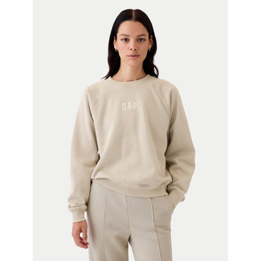 Gap Bluza 765585-36 Beżowy Regular Fit ze sklepu MODIVO w kategorii Bluzy damskie - zdjęcie 182713819