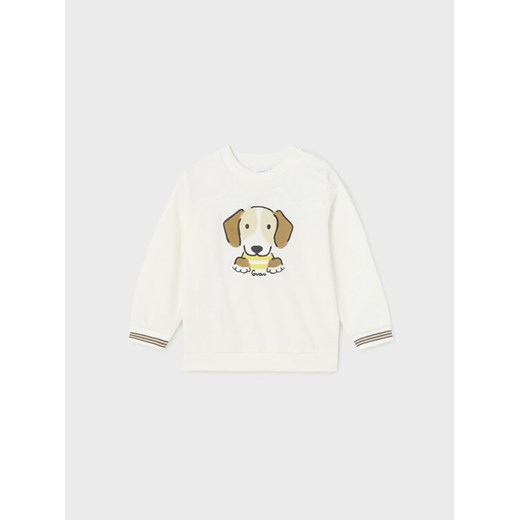 Mayoral Bluza 1414 Biały Regular Fit ze sklepu MODIVO w kategorii Bluzy i swetry - zdjęcie 182713926