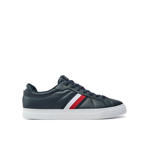 Tommy Hilfiger Sneakersy Icon Court Lth Stripes FM0FM05163 Granatowy Tommy Hilfiger 44 MODIVO
