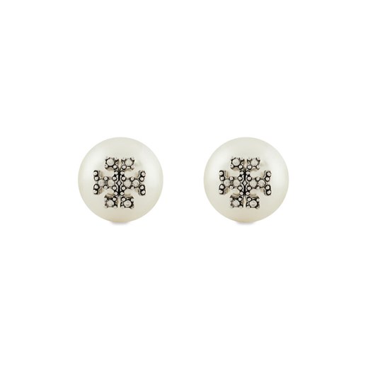 Tory Burch Kolczyki Kira Pearl Stud 163698 Biały ze sklepu MODIVO w kategorii Kolczyki - zdjęcie 182713975