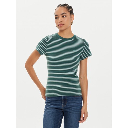 Levi's® T-Shirt Essential Housemark 000KK-0004 Zielony Slim Fit ze sklepu MODIVO w kategorii Bluzki damskie - zdjęcie 182714086