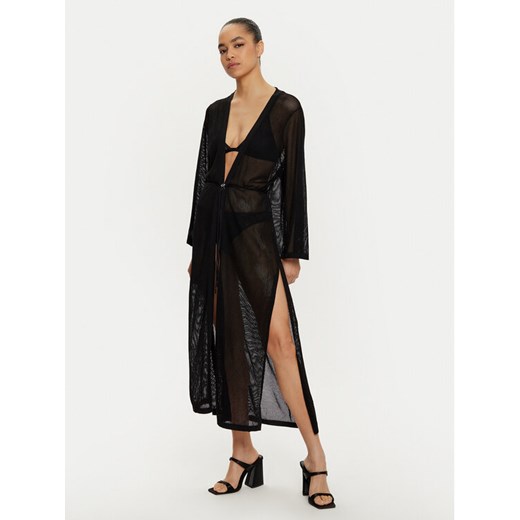 Calvin Klein Swimwear Kimono KW0KW02743 Czarny Relaxed Fit ze sklepu MODIVO w kategorii Odzież plażowa - zdjęcie 182714105