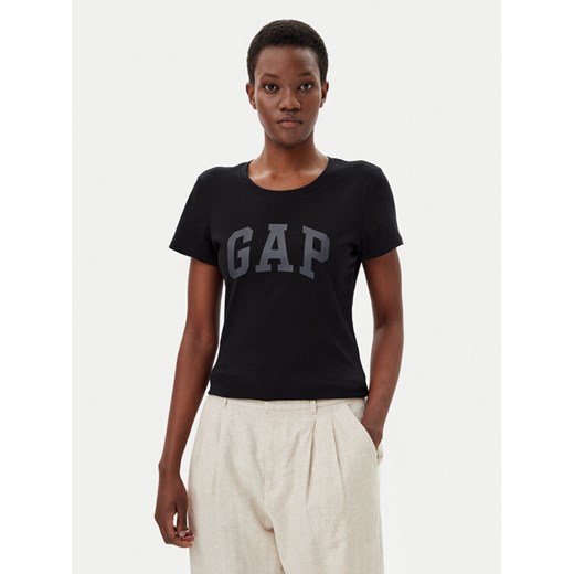 Gap T-Shirt 729555-06 Czarny Regular Fit ze sklepu MODIVO w kategorii Bluzki damskie - zdjęcie 182714117