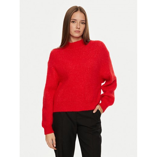 American Vintage Sweter East EAST18QH24 Czerwony Loose Fit ze sklepu MODIVO w kategorii Swetry damskie - zdjęcie 182714129