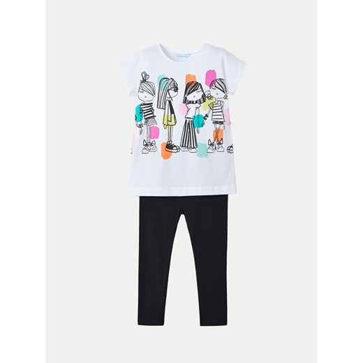 Mayoral Komplet t-shirt i legginsy 3713 Czarny Regular Fit ze sklepu MODIVO w kategorii Komplety dziewczęce - zdjęcie 182714265