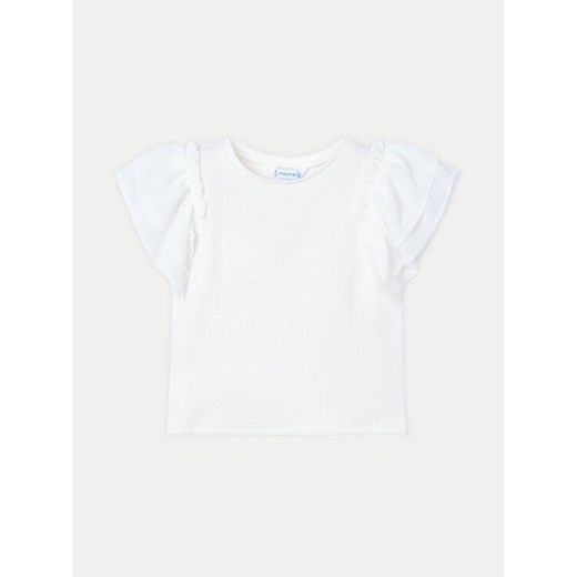 Mayoral T-Shirt 3013 Écru Regular Fit ze sklepu MODIVO w kategorii Bluzki dziewczęce - zdjęcie 182714269