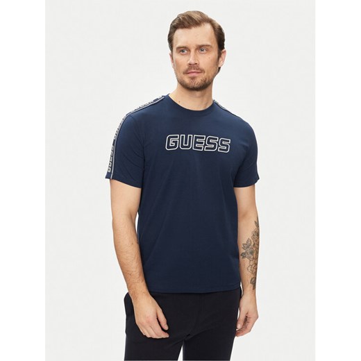 Guess T-Shirt Arlo Z4GI18 J1314 Niebieski Regular Fit ze sklepu MODIVO w kategorii T-shirty męskie - zdjęcie 182714317