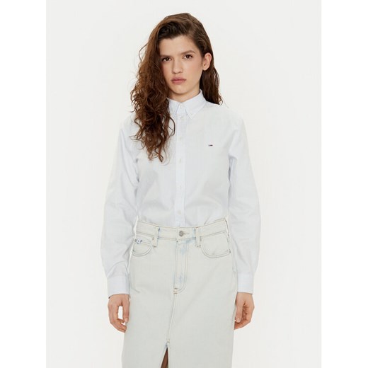 Tommy Jeans Koszula DW0DW19890 Błękitny Regular Fit ze sklepu MODIVO w kategorii Koszule damskie - zdjęcie 182714349
