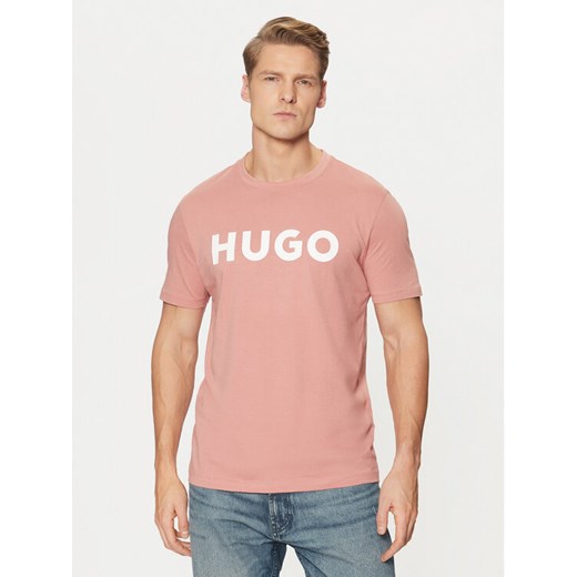 HUGO T-Shirt Dulivio 50467556 Różowy Regular Fit ze sklepu MODIVO w kategorii T-shirty męskie - zdjęcie 182714359