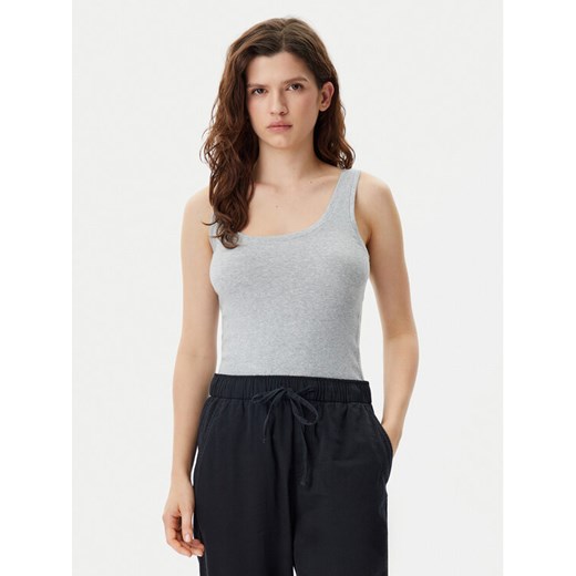 Gap Top 540670-01 Szary Slim Fit ze sklepu MODIVO w kategorii Bluzki damskie - zdjęcie 182714458