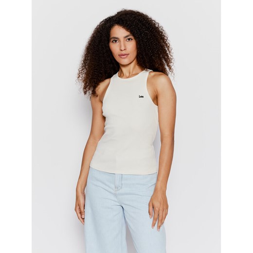 Lee Top Ribbed L44QUXNQ 112145176 Beżowy Regular Fit Lee XS MODIVO