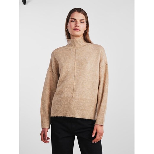 YAS Golf 26030703 Beżowy Loose Fit ze sklepu MODIVO w kategorii Swetry damskie - zdjęcie 182714626
