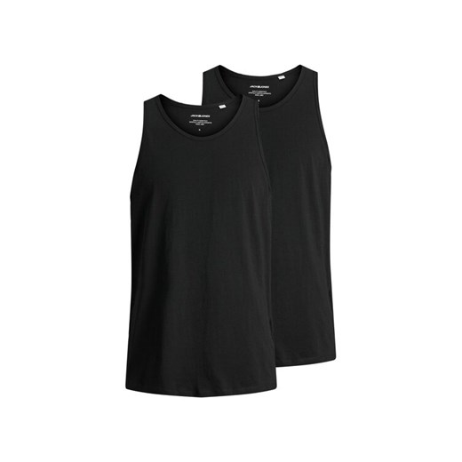Jack&Jones Komplet 2 tank topów Basic 12133910 Czarny Regular Fit ze sklepu MODIVO w kategorii Podkoszulki męskie - zdjęcie 182714637