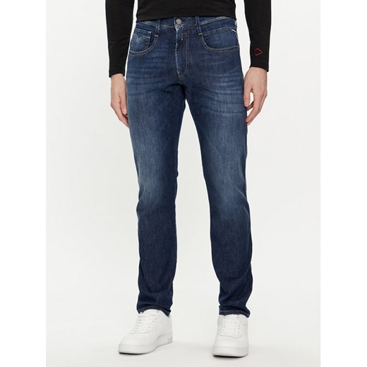 Replay Jeansy M914J.000.785 Granatowy Slim Fit ze sklepu MODIVO w kategorii Jeansy męskie - zdjęcie 182714737
