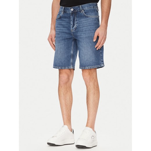 Karl Lagerfeld Jeans Szorty jeansowe A2M10132 Granatowy Regular Fit ze sklepu MODIVO w kategorii Spodenki męskie - zdjęcie 182714757