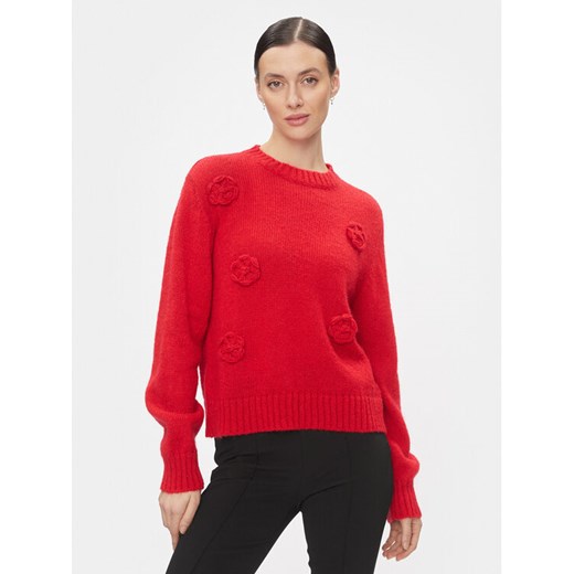 Kontatto Sweter 3M1234 Czerwony Regular Fit ze sklepu MODIVO w kategorii Swetry damskie - zdjęcie 182714777