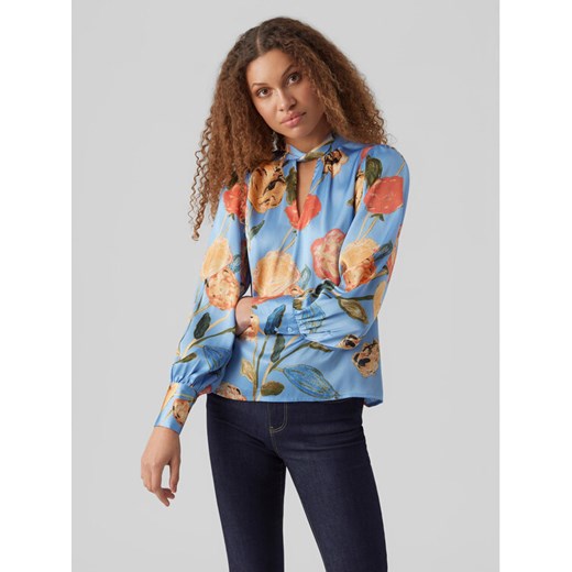Vero Moda Bluzka Renee 10282217 Niebieski Standard Fit ze sklepu MODIVO w kategorii Bluzki damskie - zdjęcie 182714778