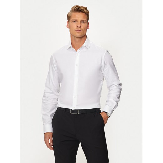 Calvin Klein Koszula K10K113546 Biały Regular Fit ze sklepu MODIVO w kategorii Koszule męskie - zdjęcie 182714836