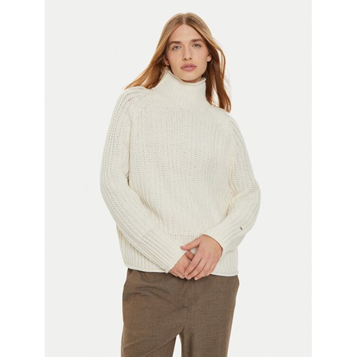 Tommy Hilfiger Golf WW0WW44111 Écru Regular Fit ze sklepu MODIVO w kategorii Swetry damskie - zdjęcie 182714907