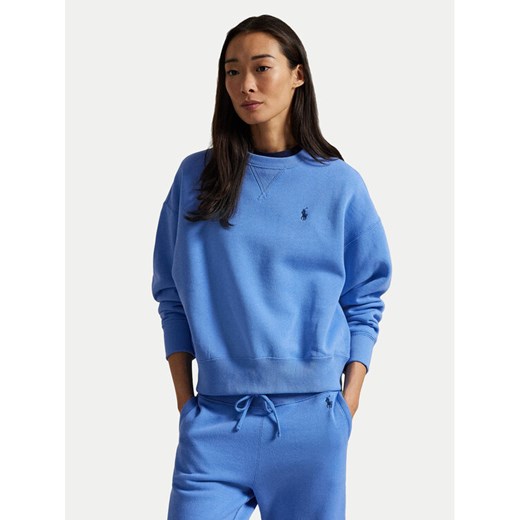 Polo Ralph Lauren Bluza 211936820016 Niebieski Relaxed Fit ze sklepu MODIVO w kategorii Bluzy damskie - zdjęcie 182714967
