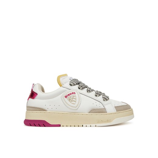 Blauer Sneakersy S5ADEL02/LEA Biały ze sklepu MODIVO w kategorii Buty sportowe damskie - zdjęcie 182714988