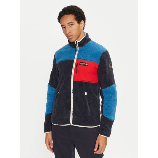 Napapijri Polar Yupik NP0A4GNT Granatowy Regular Fit ze sklepu MODIVO w kategorii Bluzy męskie - zdjęcie 182715018